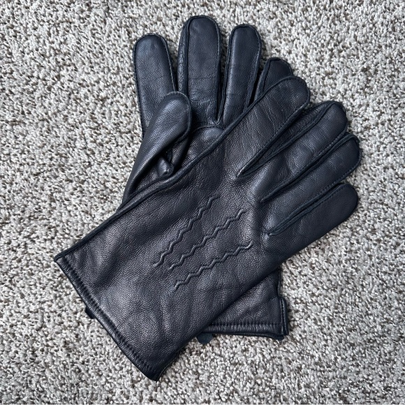 Men’s Soft Genuine Leather Gloves Size Large Cashmere Lined - Picture 9 of 9